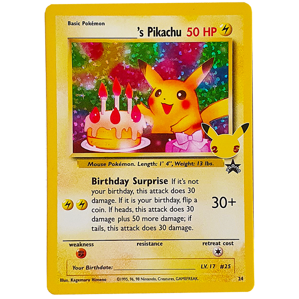 POKÉMON TCG - Birthday Pikachu Holo Promo (Classic Collection) - 24 – Hero Stash